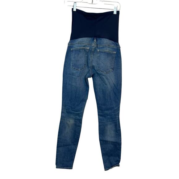 NWT Gap Maternity Skinny Jeans Full Panel sz 2 Medium Blue Wash Stretch Denim - Picture 2 of 8